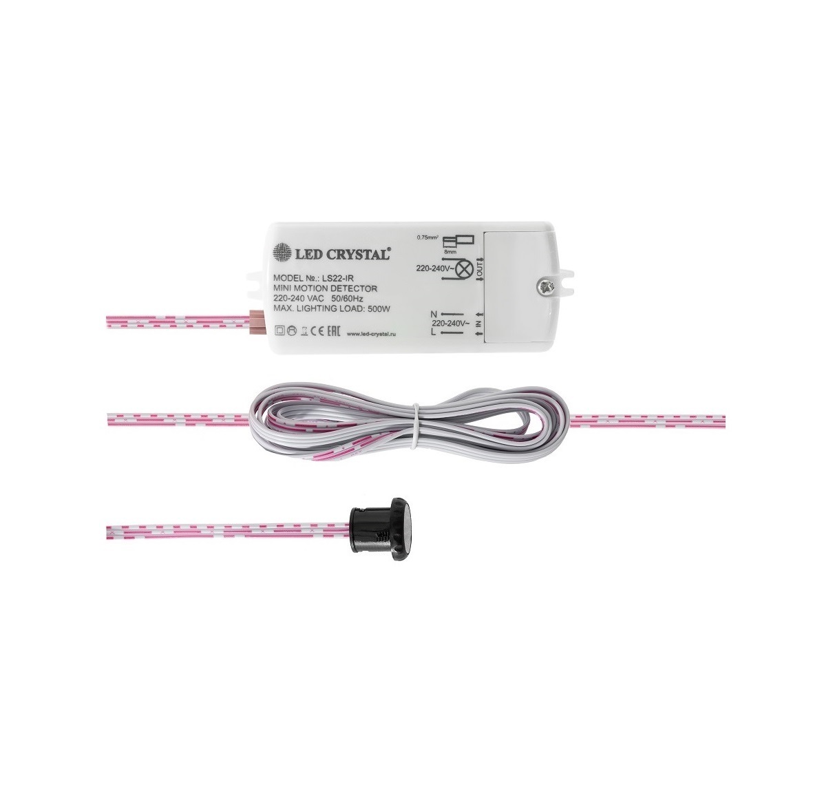 <span style="font-weight: bold;">ВЫКЛЮЧАТЕЛЬ ИК сенсорный "Hand" 220-240В, 500Вт, IP20</span>