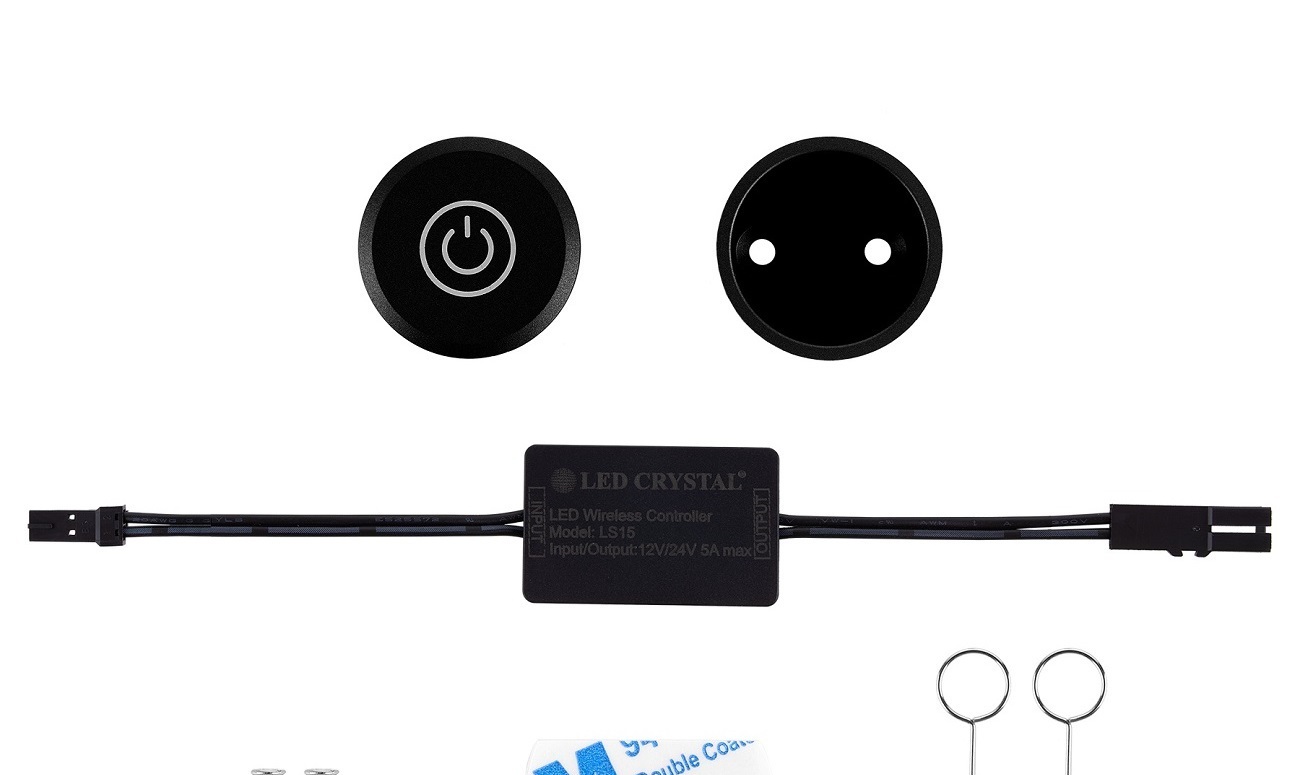 <span style="font-weight: bold;">ВЫКЛЮЧАТЕЛЬ СЕНСОРНЫЙ "TOUCH" БЕСПРОВОДНОЙ 12В/60Вт, 24Вт/96Вт, 5А ЧЕРНЫЙ</span><br>